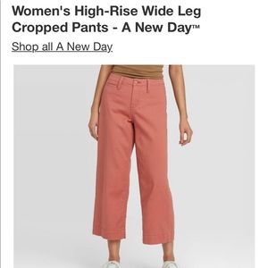 A New Day High Rise Wide Leg Cropped pants